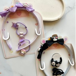 Kuromi Taç ve Lastik Toka Set