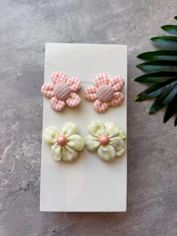 4lü Çiçek Klipsi Set
